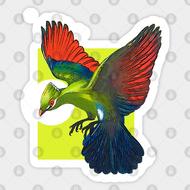 green bird flying Sticker by Marccelus